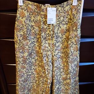 NWT H&M Floral Jacquard Style Bootcut Trousers | Size 4